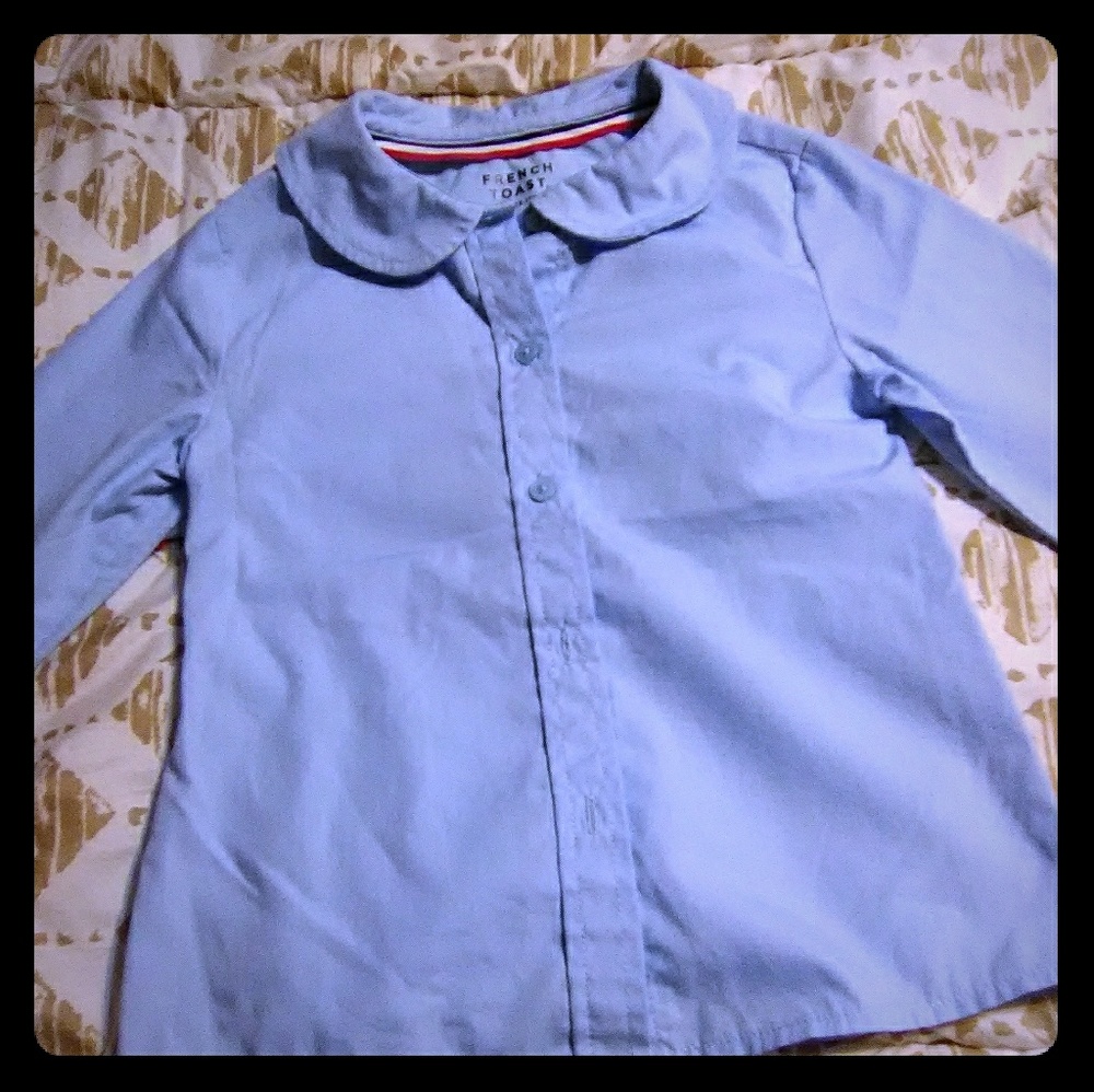 French Toast Girls size 4 Blue long sleeve shirt